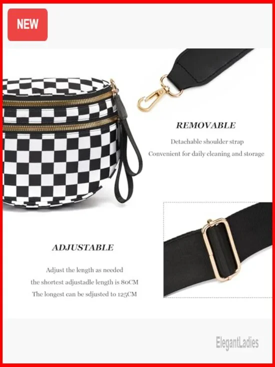 Nylon Crossbody Fanny Pack Sling Bag Adjustable Strap Water Resistant - Picture 5 of 6